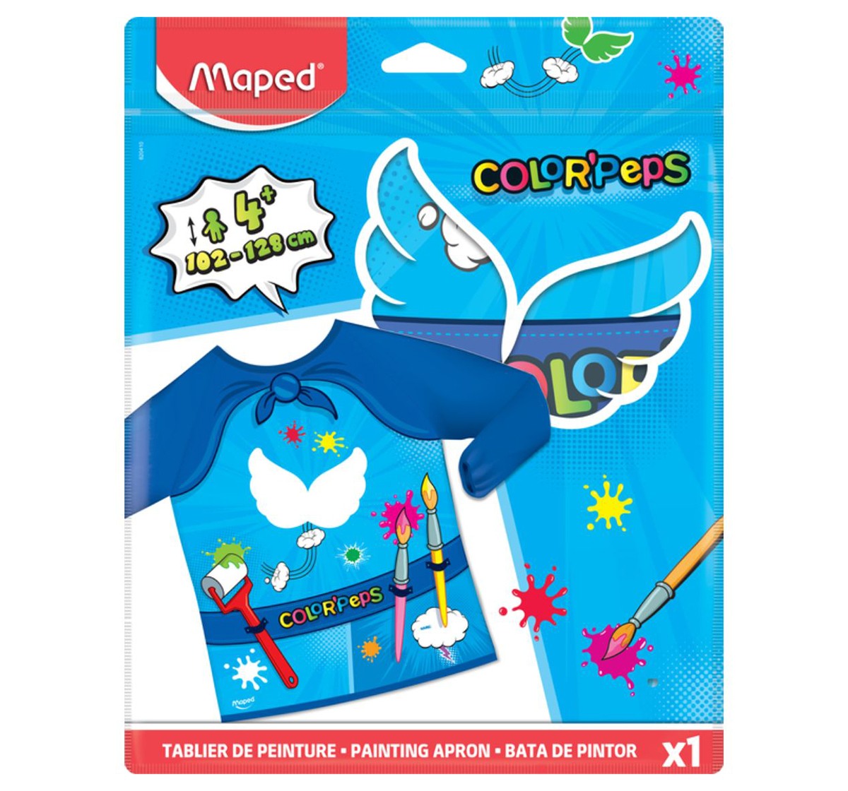 Maped Super Heroes Painting Apron, Unisex 4Y+ (Blue)