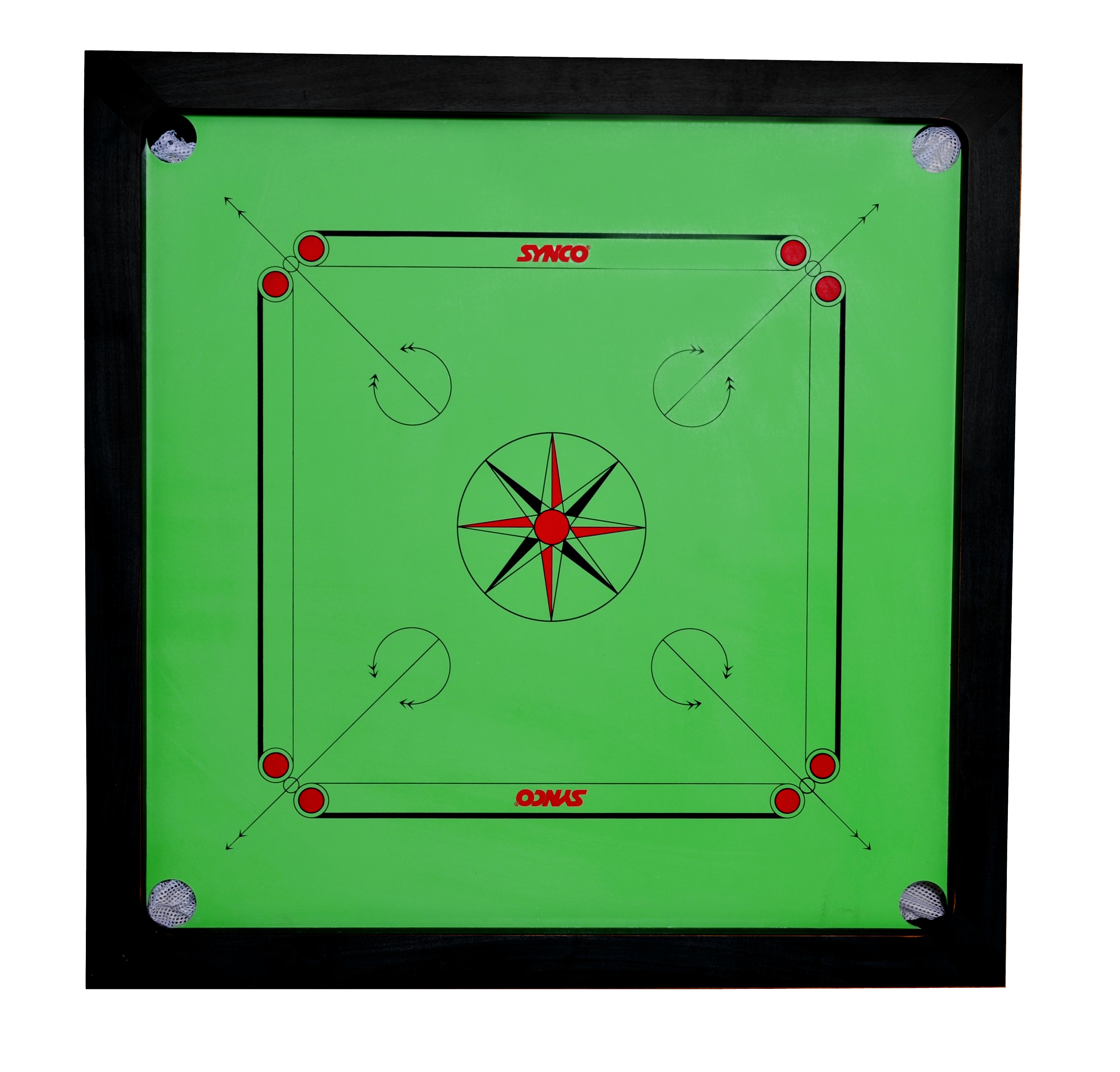 Synco Green carrom 2"x1.5" 8mm green 3Y+