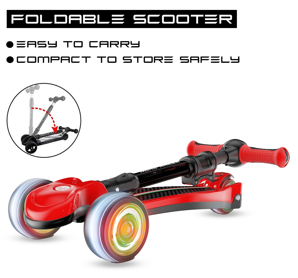 Zoozi | Zoozi 3 Wheel Twist Scooterfor Outdoor play Red 3Y+ 2