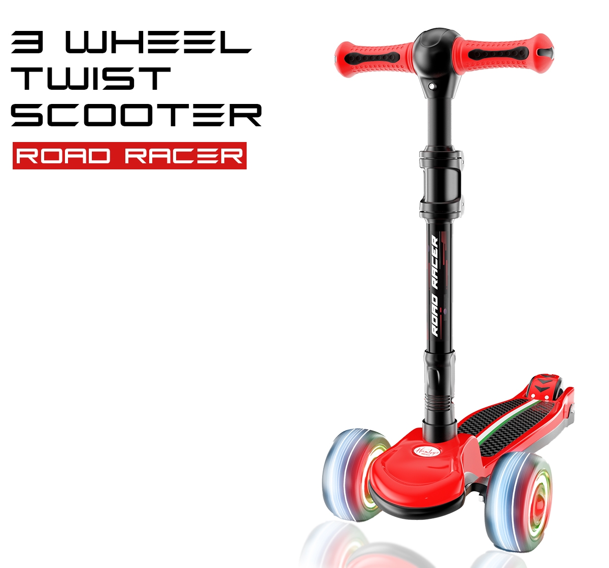 Zoozi | Zoozi 3 Wheel Twist Scooterfor Outdoor play Red 3Y+ 0