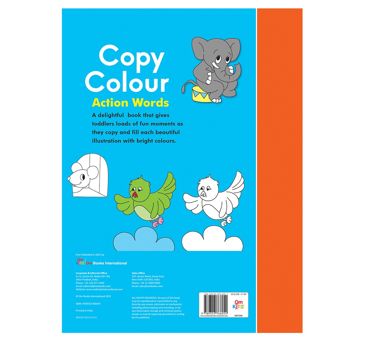 Copy Colour Action Words, 16 Pages Book, Paperback
