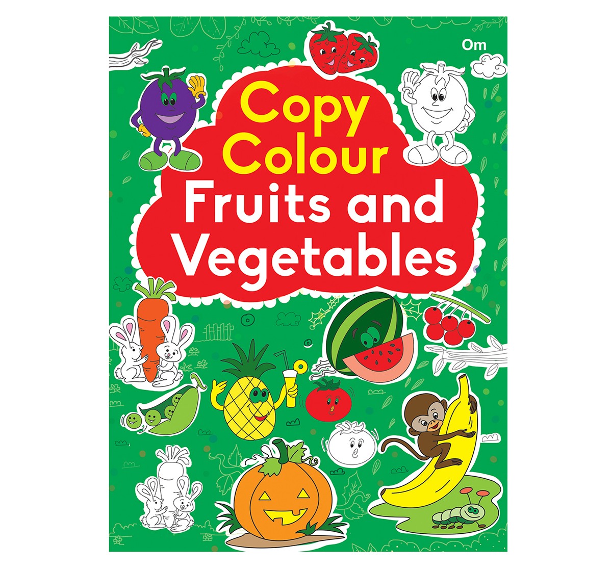 Copy Colour Fruits And Vegetables, 16 Pages Book, Paperback