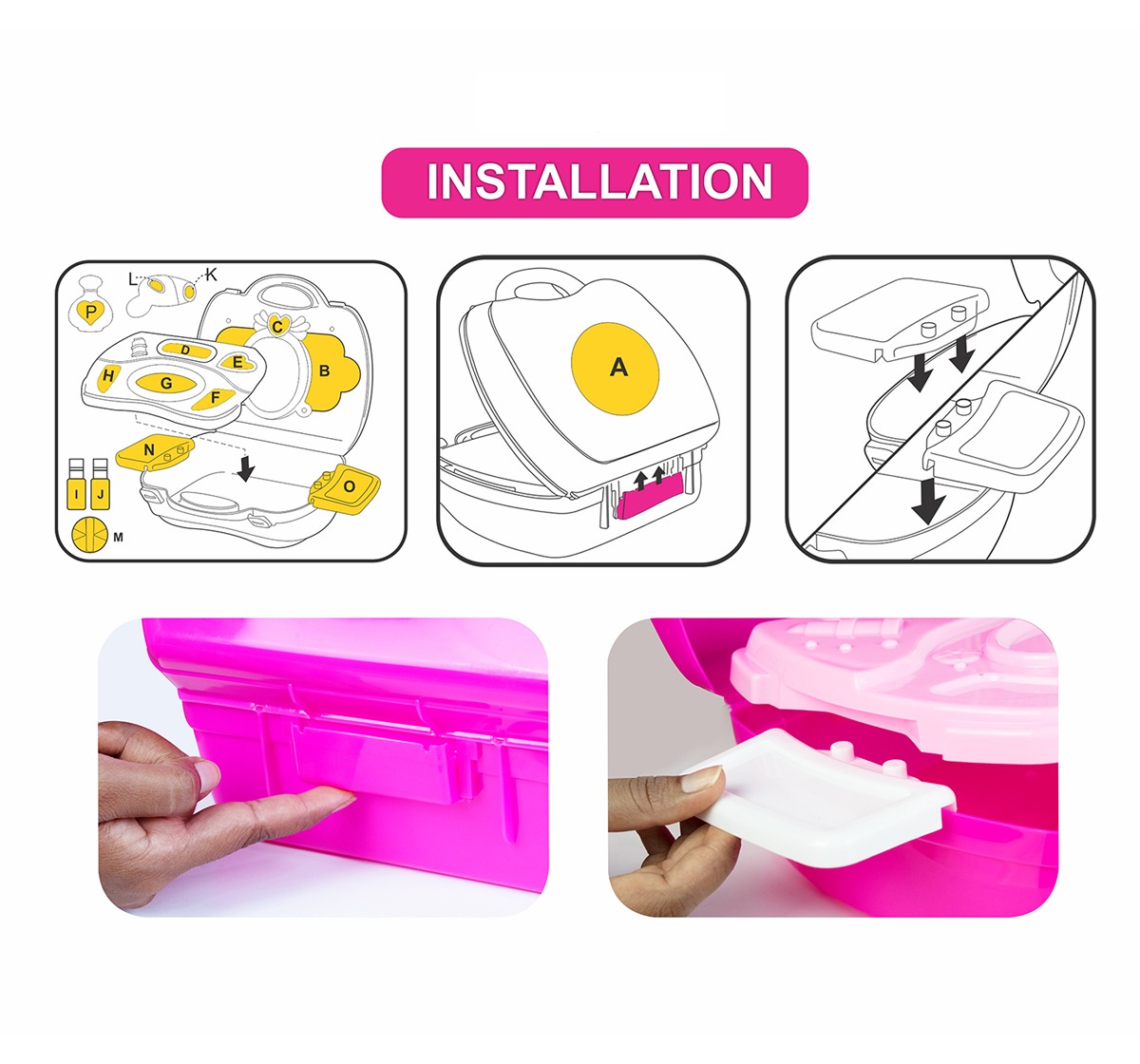 Kingdom Of Play Fashion Pretend Play Makeup Suitcase Beauty Kit and cosmetic toy set for kids Multicolor 6Y+