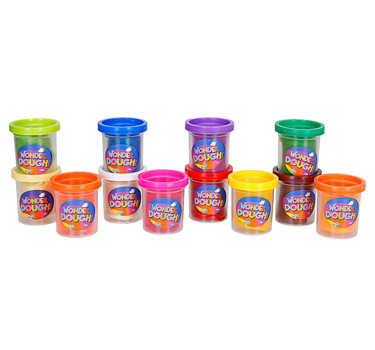 Youreka Dough 12 Shades 50 Grams Dough Tubs Multicolour 3Y+