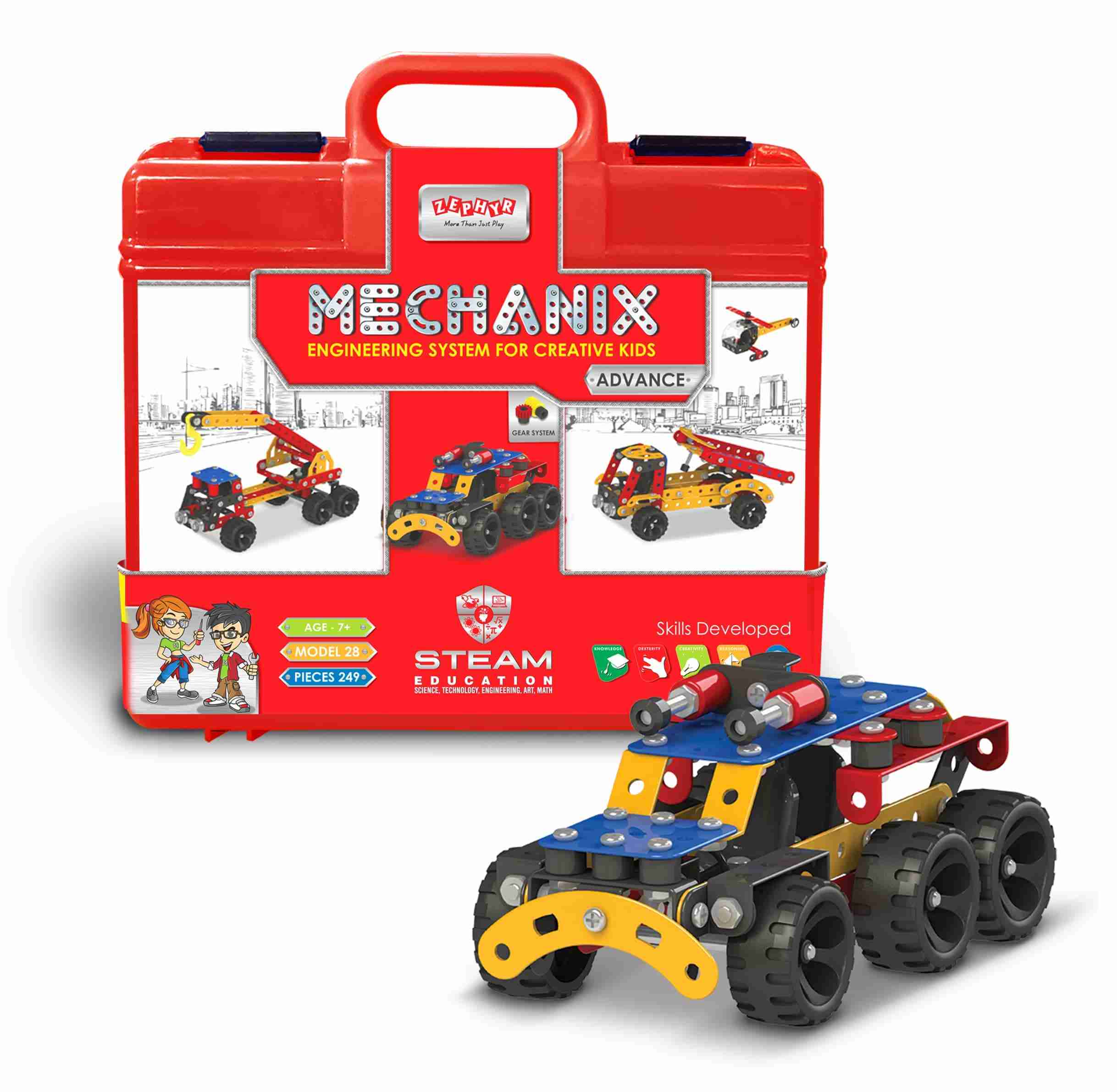 MECHANIX ADVANCE Advance Smart Bag, Construction Toy, Building Blocks, DIY Toy - Multicolour, 8Y+