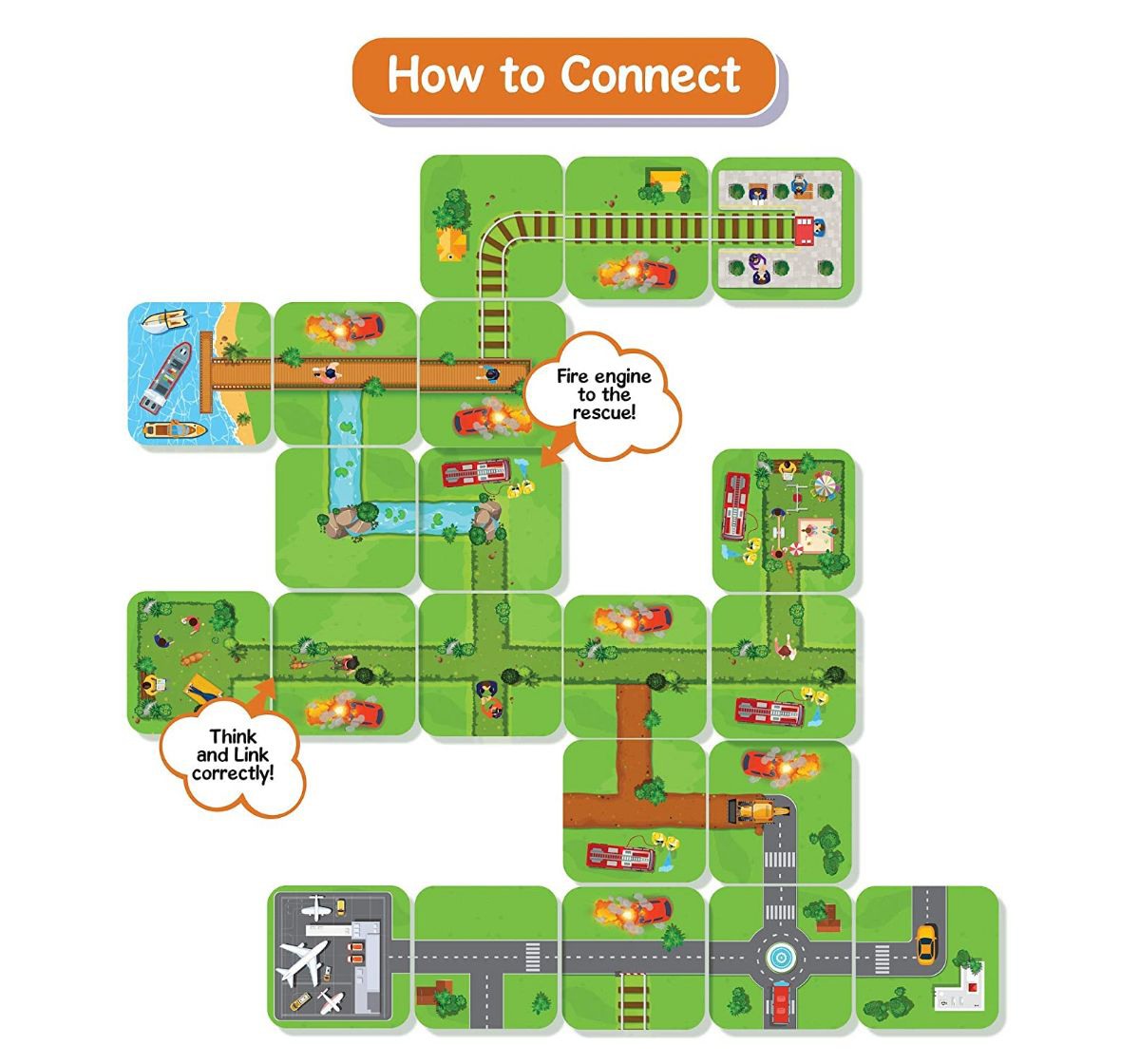 Skillmatics Connectors Road Rush Paper card game Multicolor 3Y+