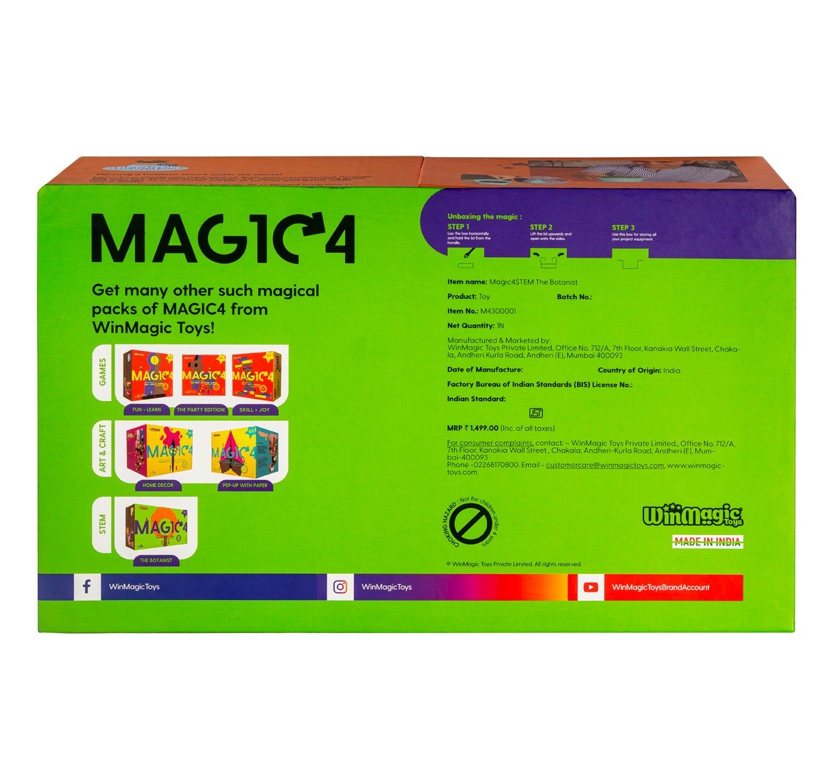 Magic4 STEM The Botanist, STEM kit of 8 Years and Above