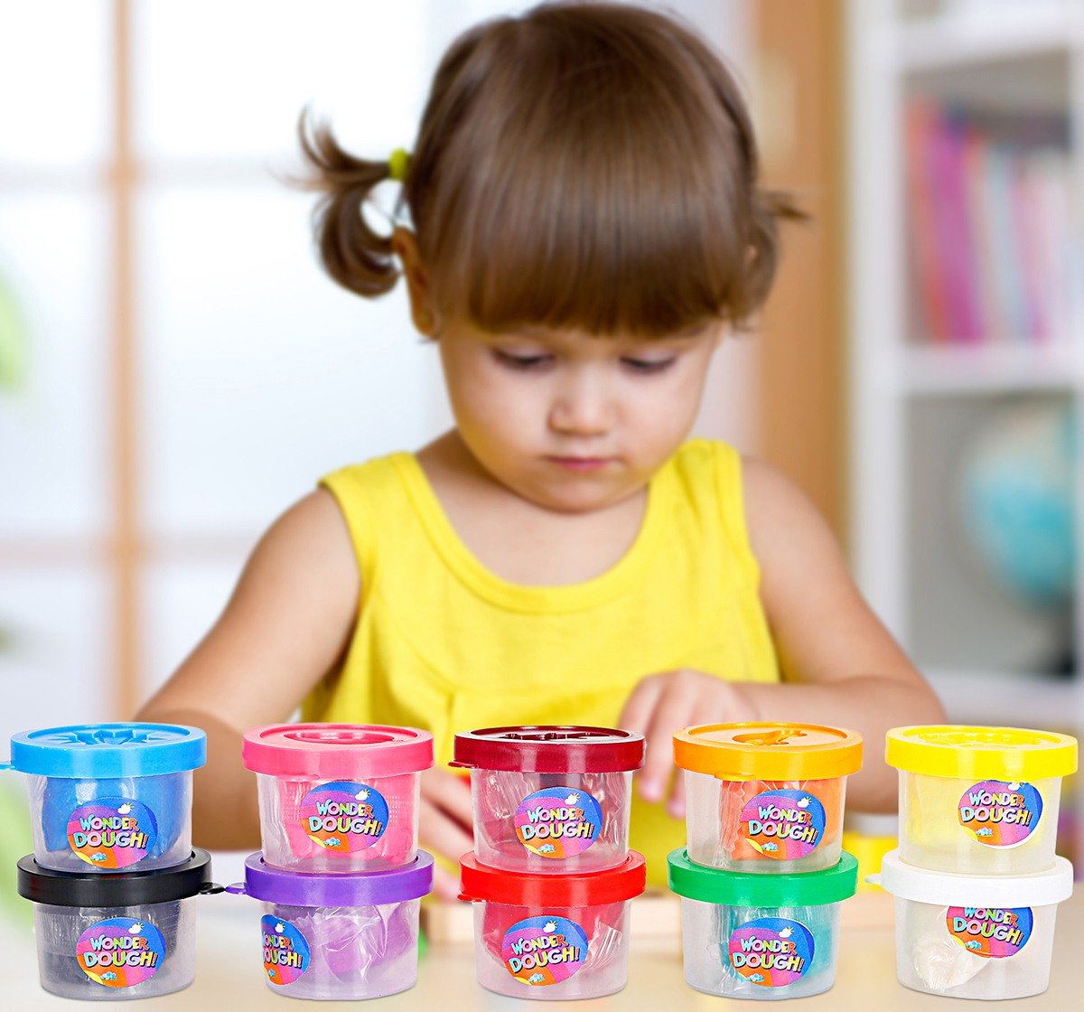 Youreka Dough Stamp Alpha Number Dough Tubs Multicolour 3Y+