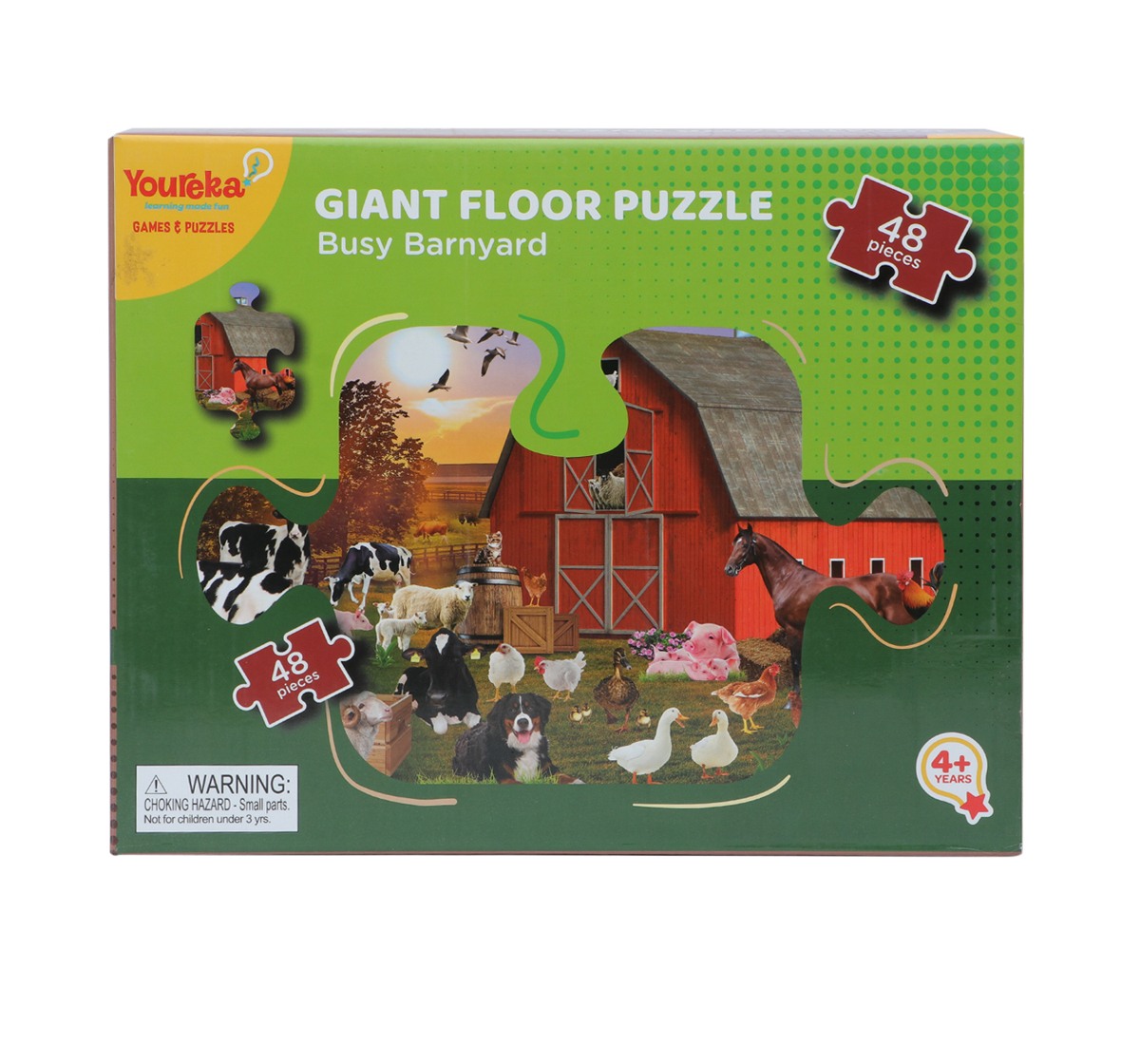 Youreka 48 Piece Busy Barnyard Puzzle Multicolour 4Y+