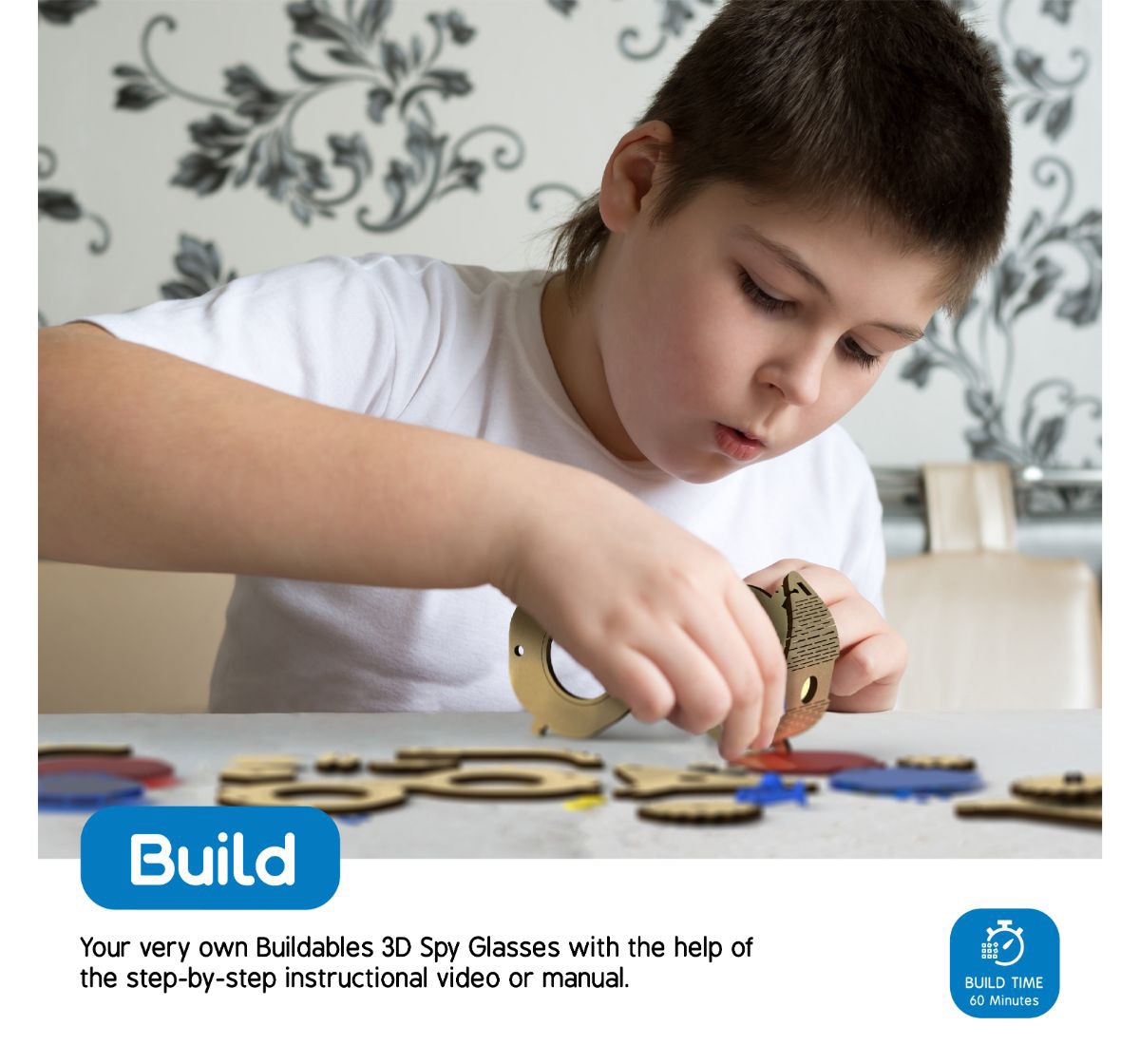 Skillmatics Buildables 3D Spy Glasses Build & Learn Multicolor 3Y+
