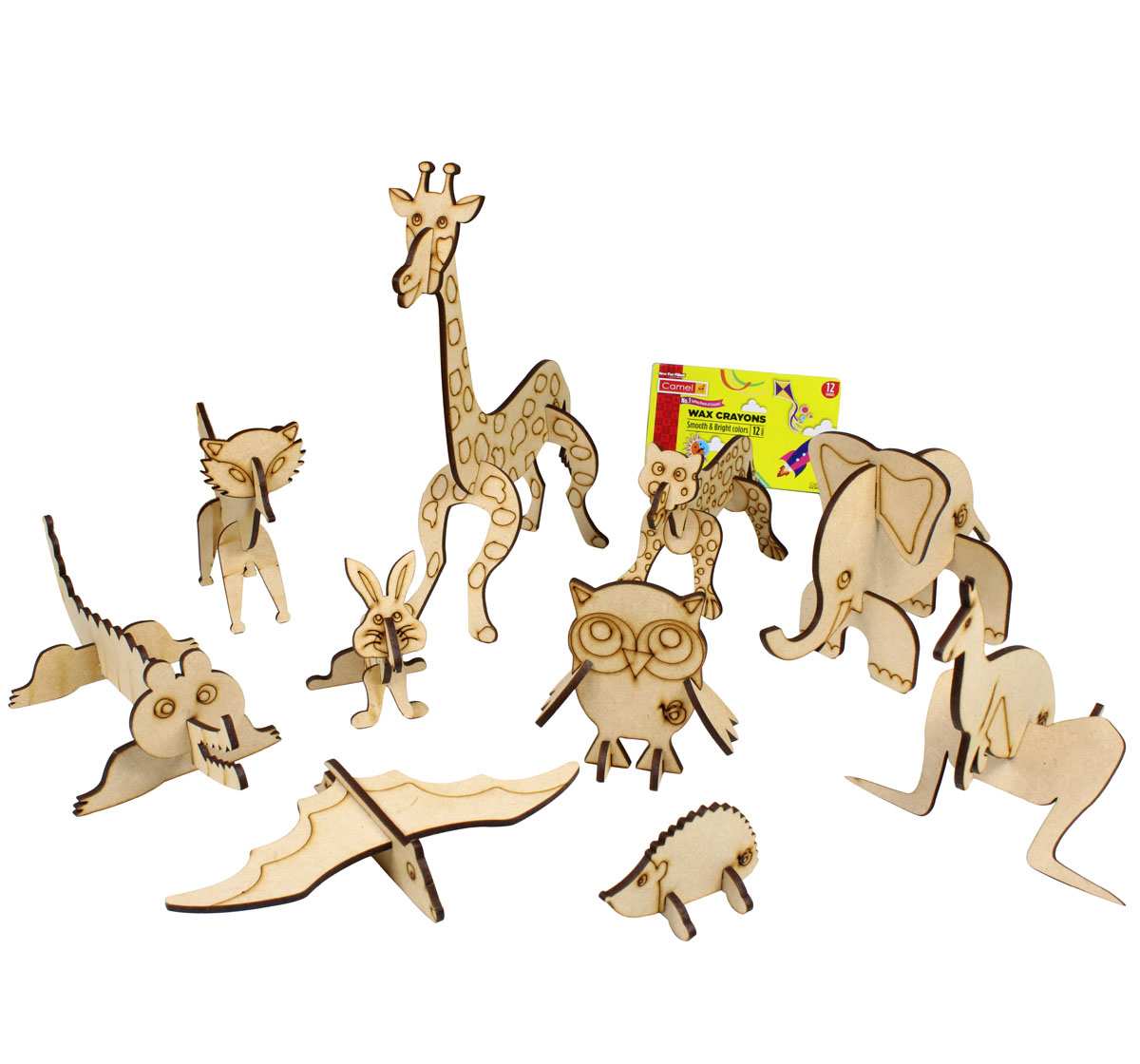 Butterfly Edufields 3D Animals Puzzles for Kids Multicolour 3Y+