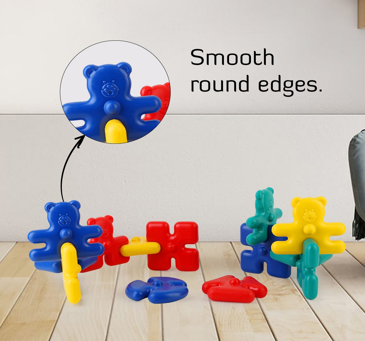 Shooting star Joy link set of 16 assembled shapes Linking toys Multicolor 1Y+