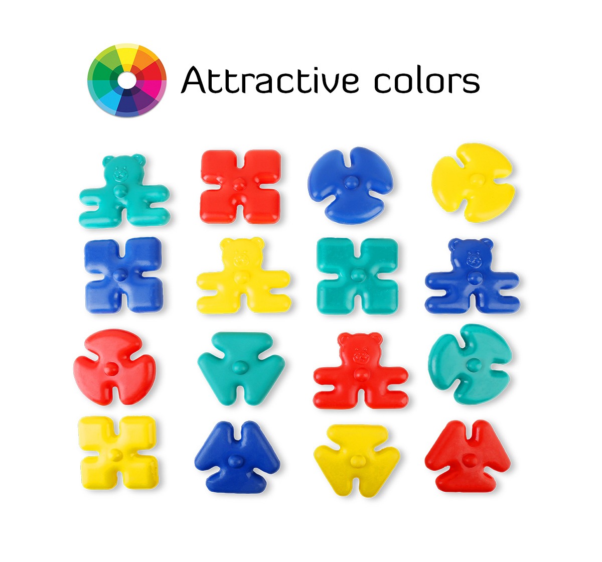 Shooting star Joy link set of 16 assembled shapes Linking toys Multicolor 1Y+