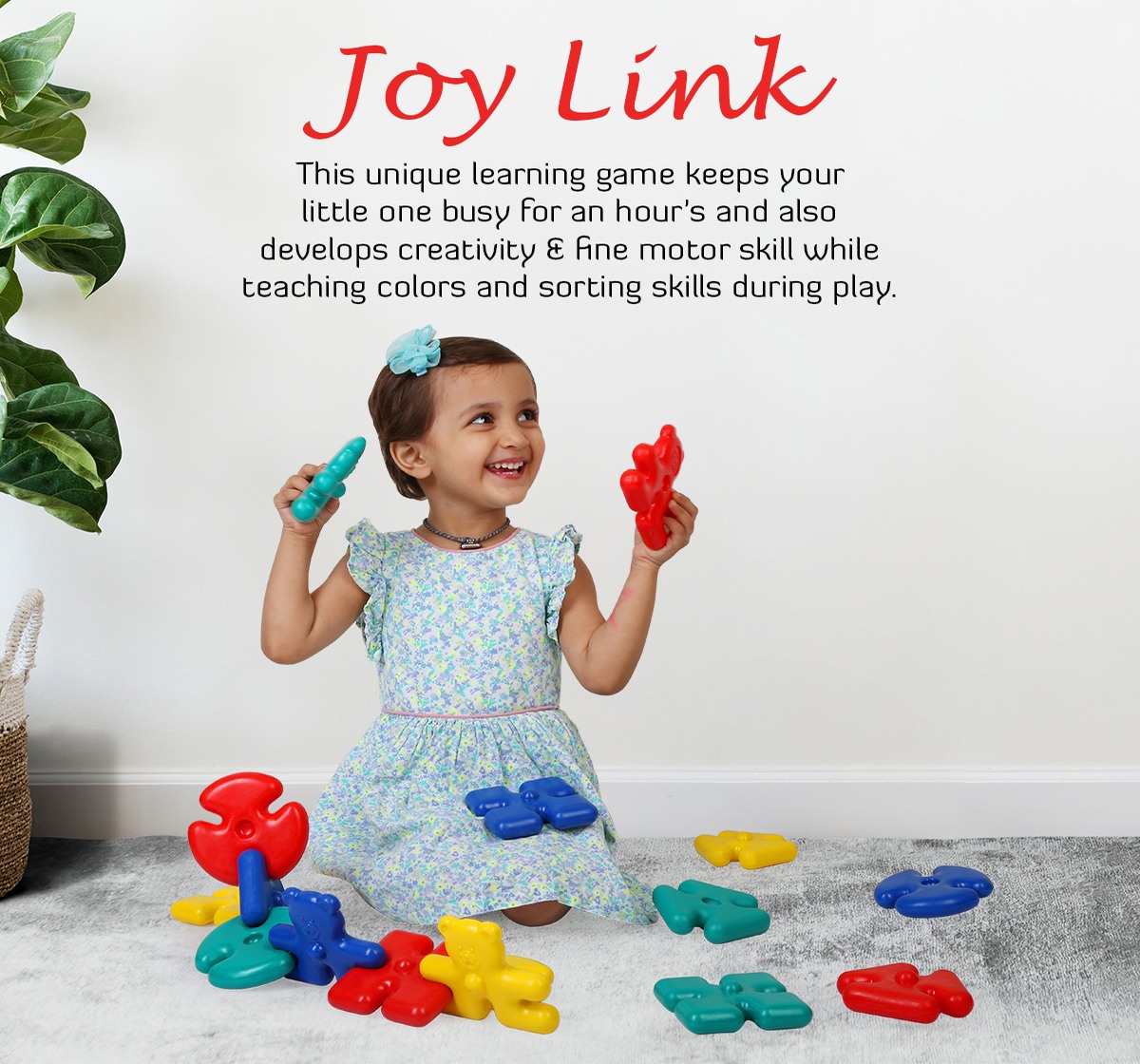 Shooting star Joy link set of 16 assembled shapes Linking toys Multicolor 1Y+