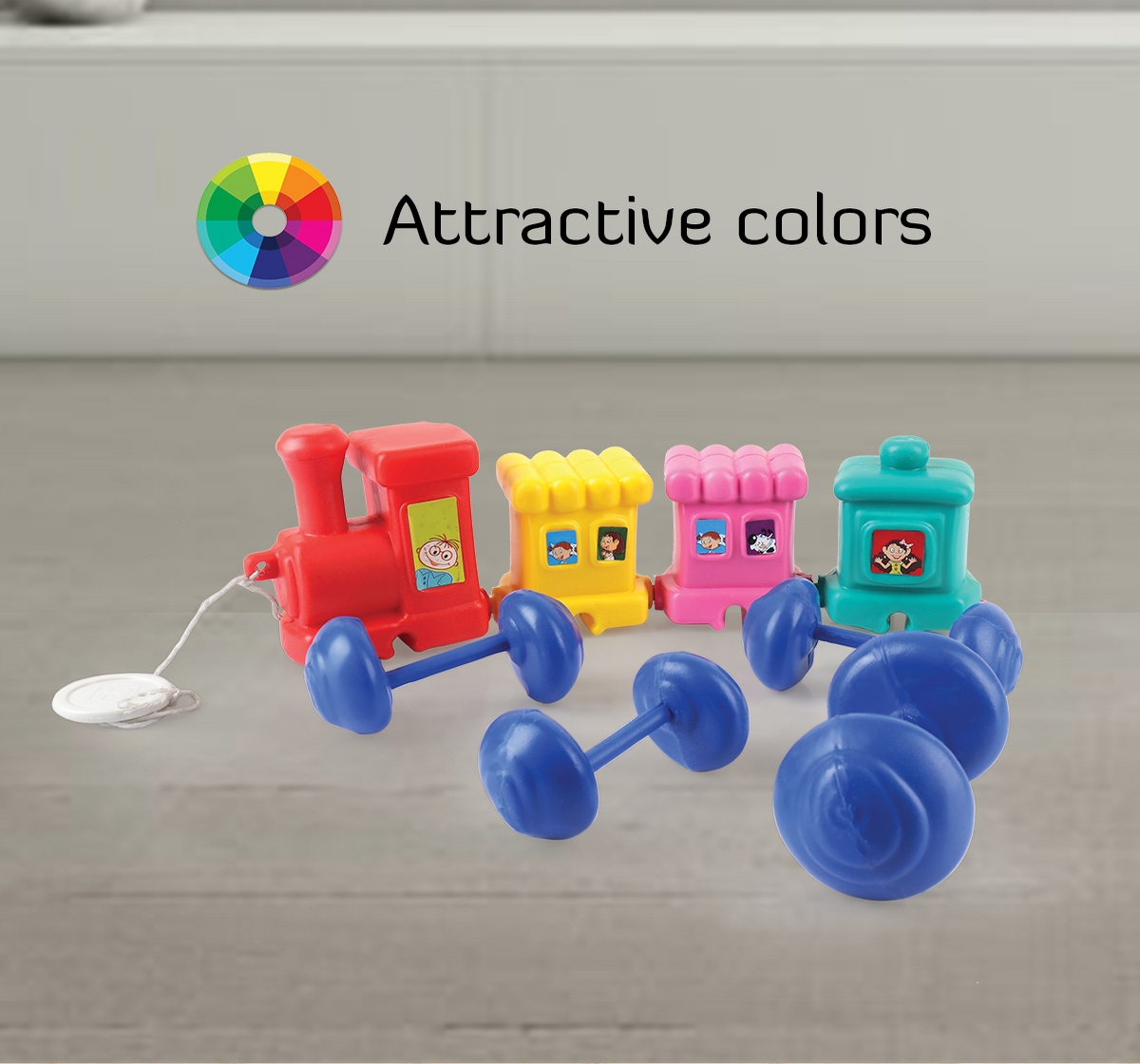 Shooting Star | Shooting star Wobble wagon train Plastic toys for baby Multicolor 1Y+ 4