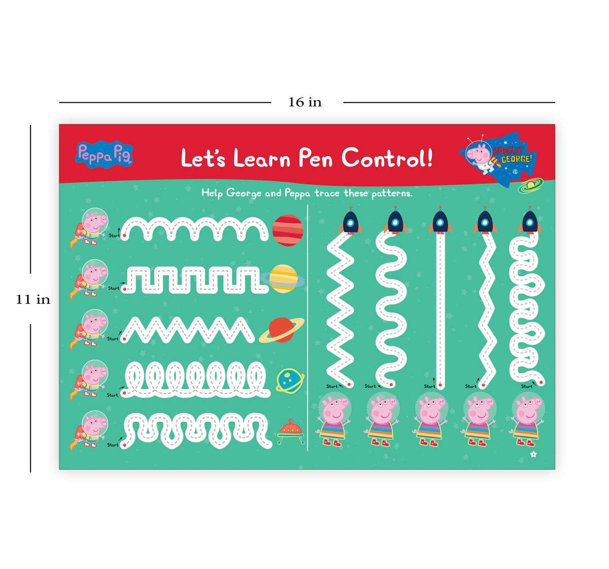 Wonder House Books Peppa In Space Fun Learning Activity Set for kids 3Y+, Multicolour