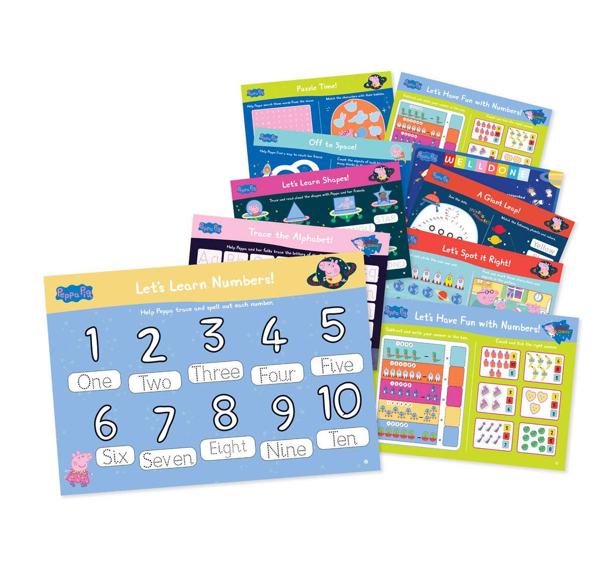 Wonder House Books Peppa In Space Fun Learning Activity Set for kids 3Y+, Multicolour
