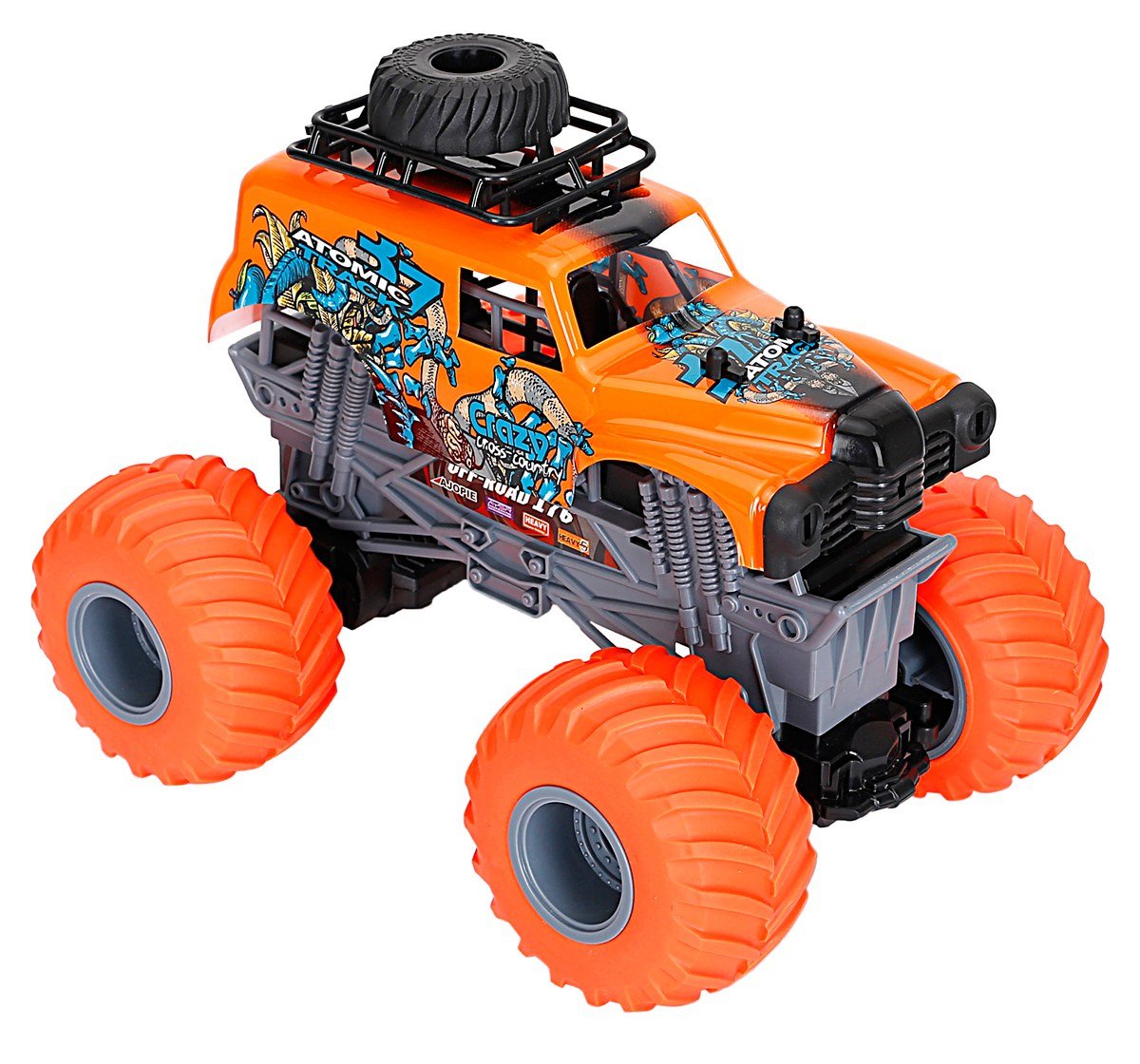 Ralleyz 2.4G 1:18 Over Size Wheel Cross Roadred Orange Fire Storm Car Multicolour 8Y+