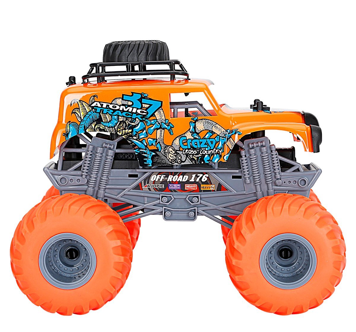 Ralleyz 2.4G 1:18 Over Size Wheel Cross Roadred Orange Fire Storm Car Multicolour 8Y+