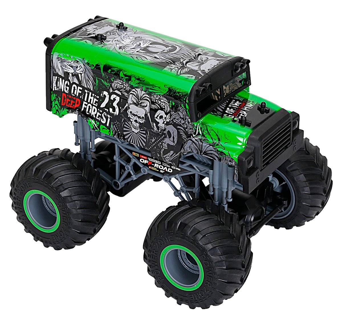 Ralleyz 2.4G 1:18 Over Size Wheel Cross Roadred Green And Orange Fire Storm Car Multicolour 8Y+