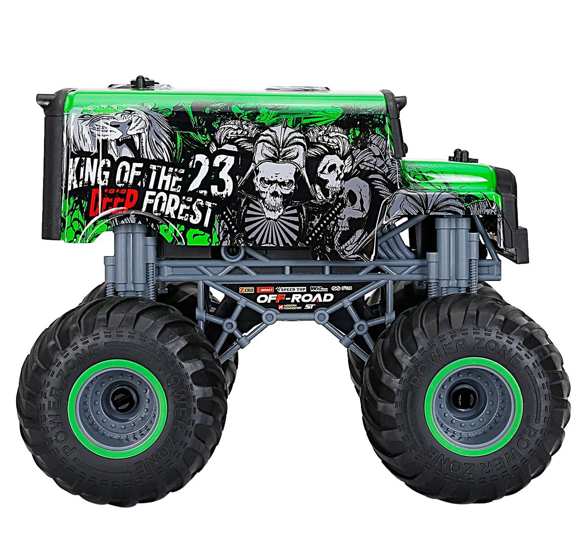 Ralleyz 2.4G 1:18 Over Size Wheel Cross Roadred Green And Orange Fire Storm Car Multicolour 8Y+