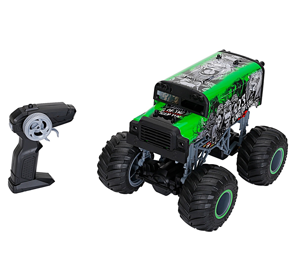 Ralleyz 2.4G 1:18 Over Size Wheel Cross Roadred Green And Orange Fire Storm Car Multicolour 8Y+