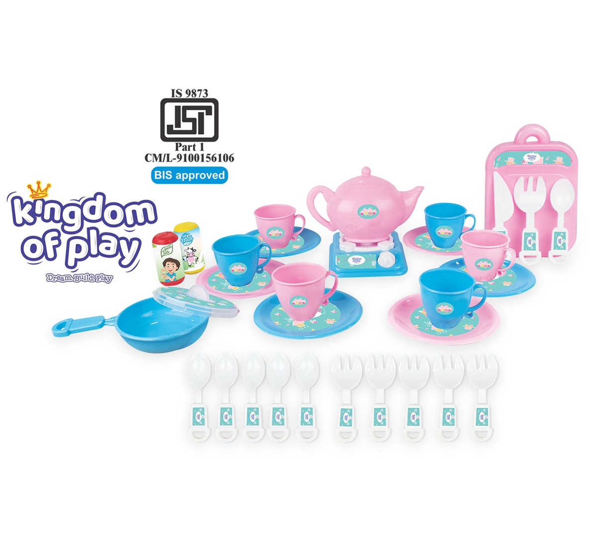 Kingdom Of Play | Kingdom Of Play Tea Party role play kitchen set for kids Multicolor 24M+ 1