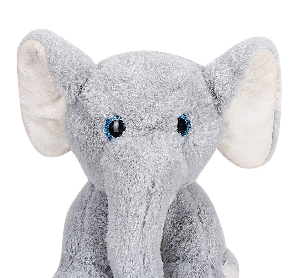 Fuzzbuzz Glitter Eye 28cm Elephant Soft Toy for Kids 3Y+, Multicolour