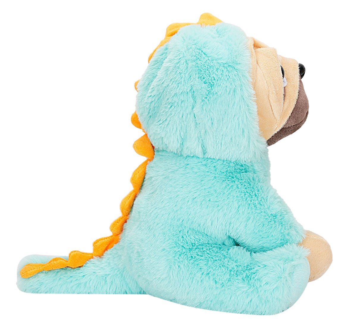 Fuzzbuzz 24Cm Pug With Dino Hoodie Soft Toy for kids 3Y+, Multicolour