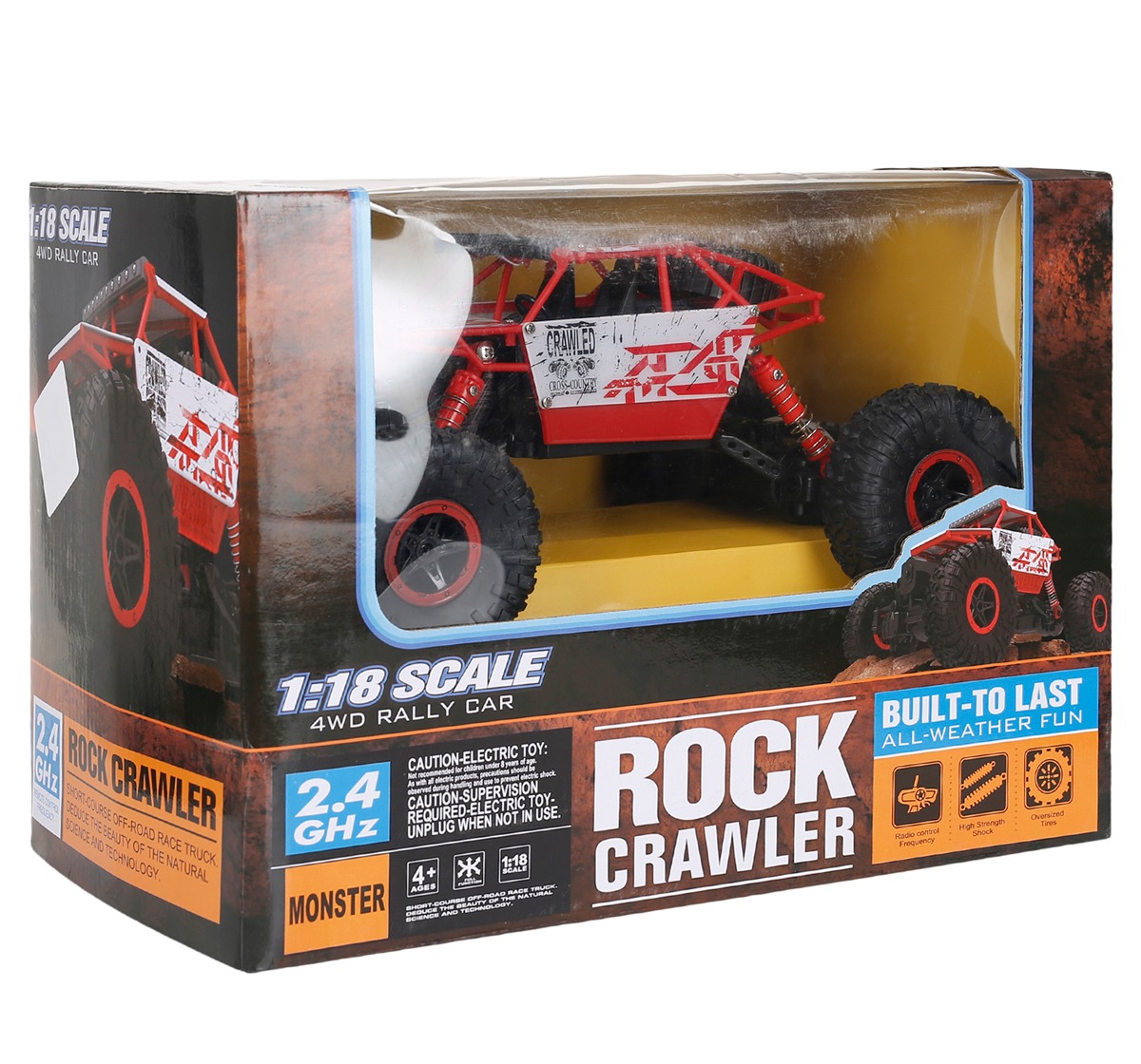 Hamleys Brave 1:18 2.4G Rock Crawler, 4WD Remote Control Rally Car