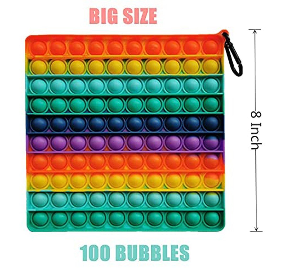 Hamster London Popit Big Square Macroon Anxiety Toy for All Ages Silicon Multicolor 3Y+