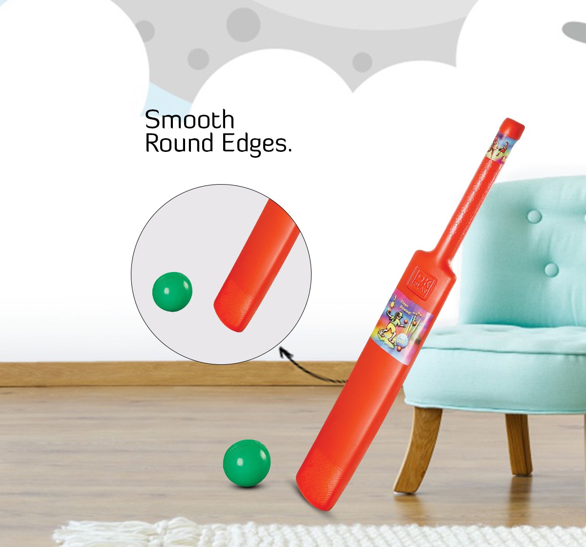 Zoozi My First cricket My First Cricket Set with Stump for Kids Plastic Toy Red 5Y+