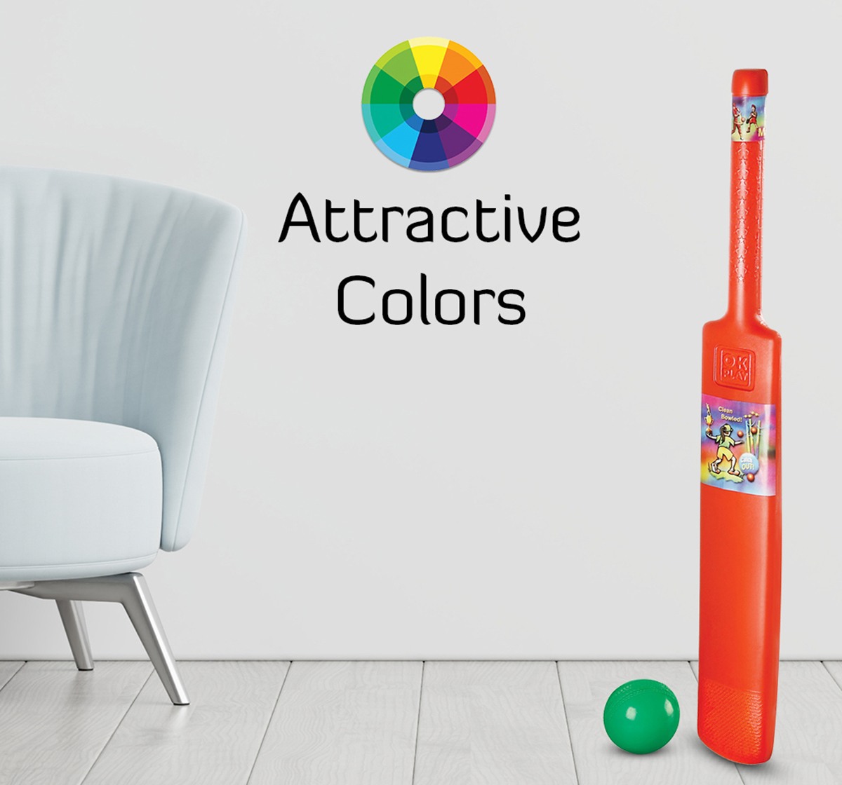 Zoozi My First cricket My First Cricket Set with Stump for Kids Plastic Toy Red 5Y+