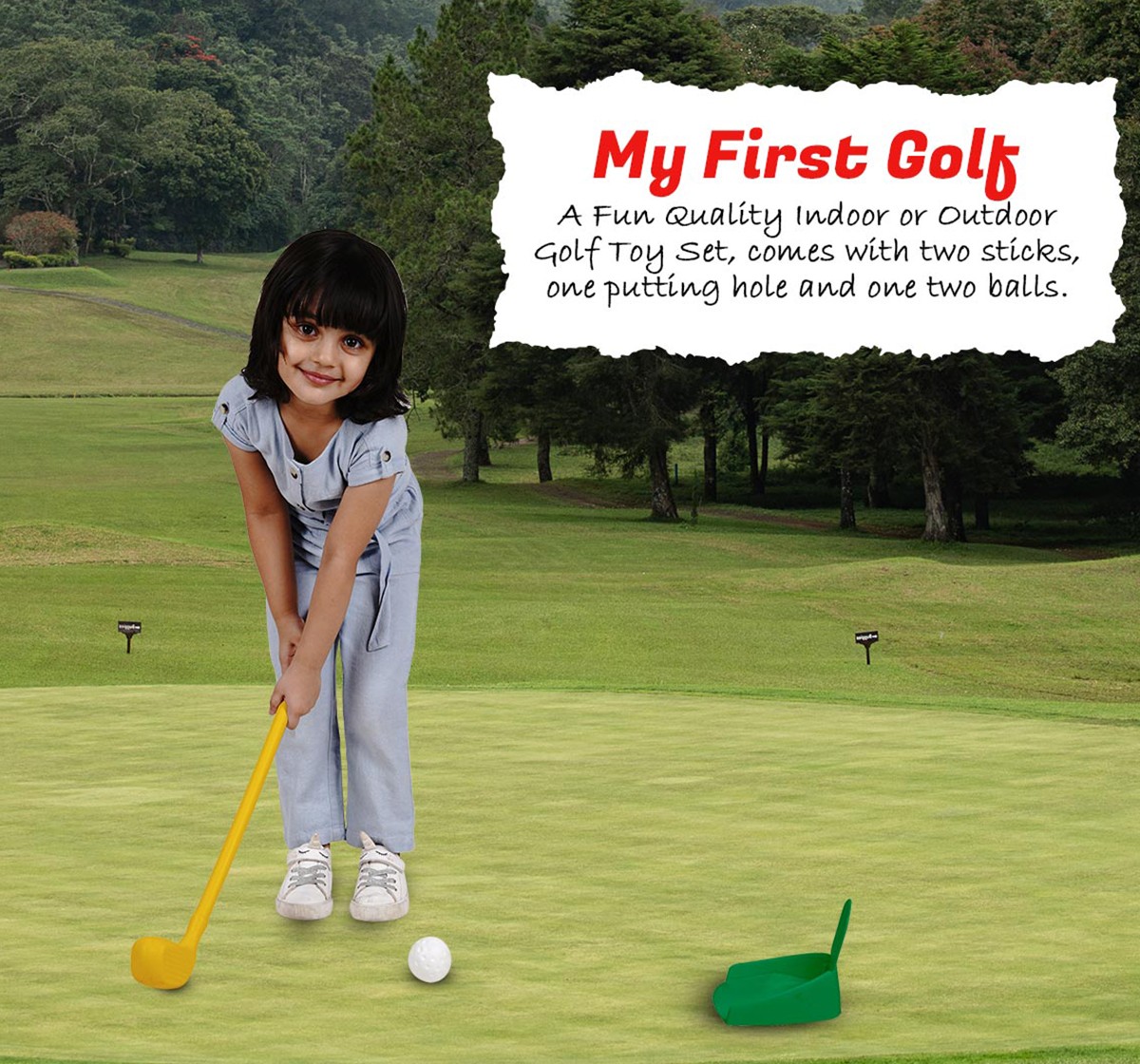 Zoozi My First Golf Golf set for kids Golf play kit Multicolor 3Y+