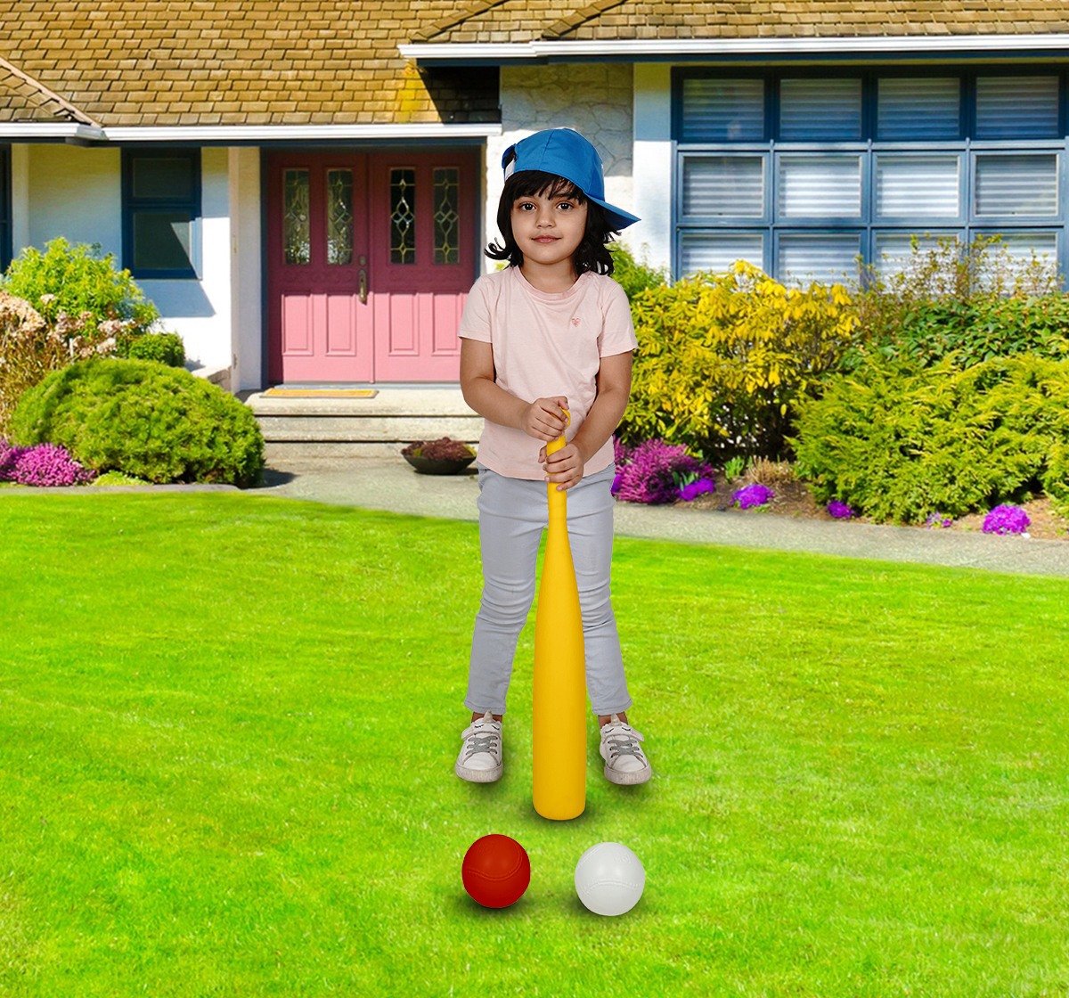 Zoozi Striker Baseball Bat with Ball for Kids Multicolor 5Y+
