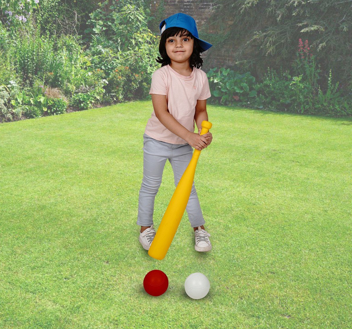 Zoozi Striker Baseball Bat with Ball for Kids Multicolor 5Y+