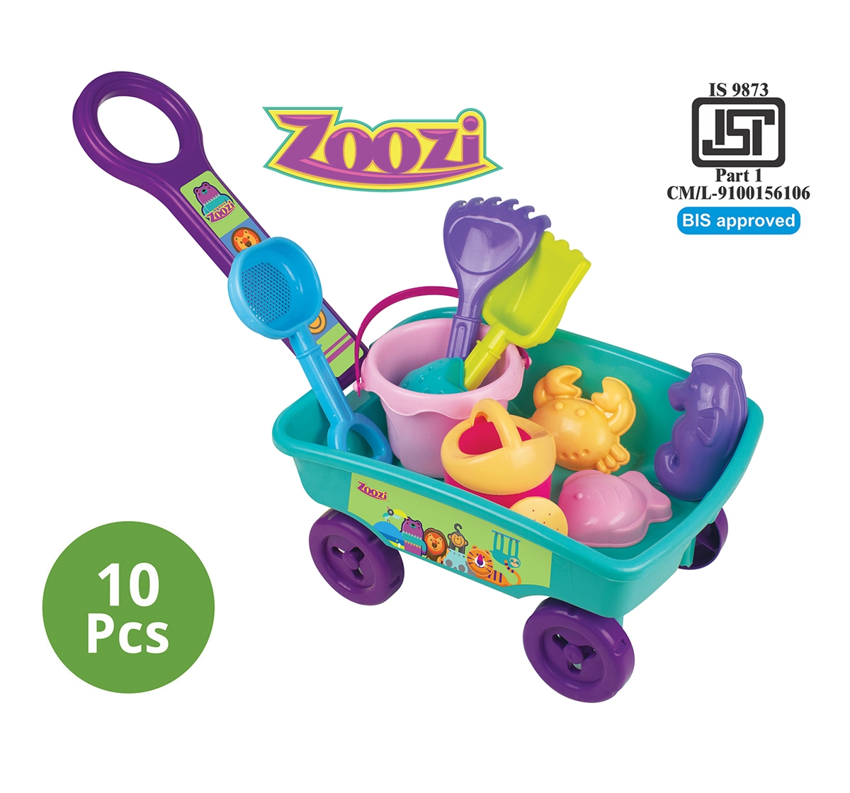 Zoozi | Zoozi Beach set with Wagon for kids Multicolor 18M+ 1