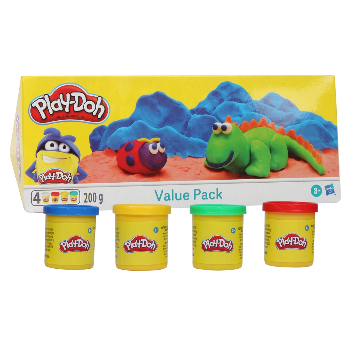 Play-Doh | Play Doh Value Pack of 4 with 2 Ounce Cans for kids 3Y+, Multicolour 0