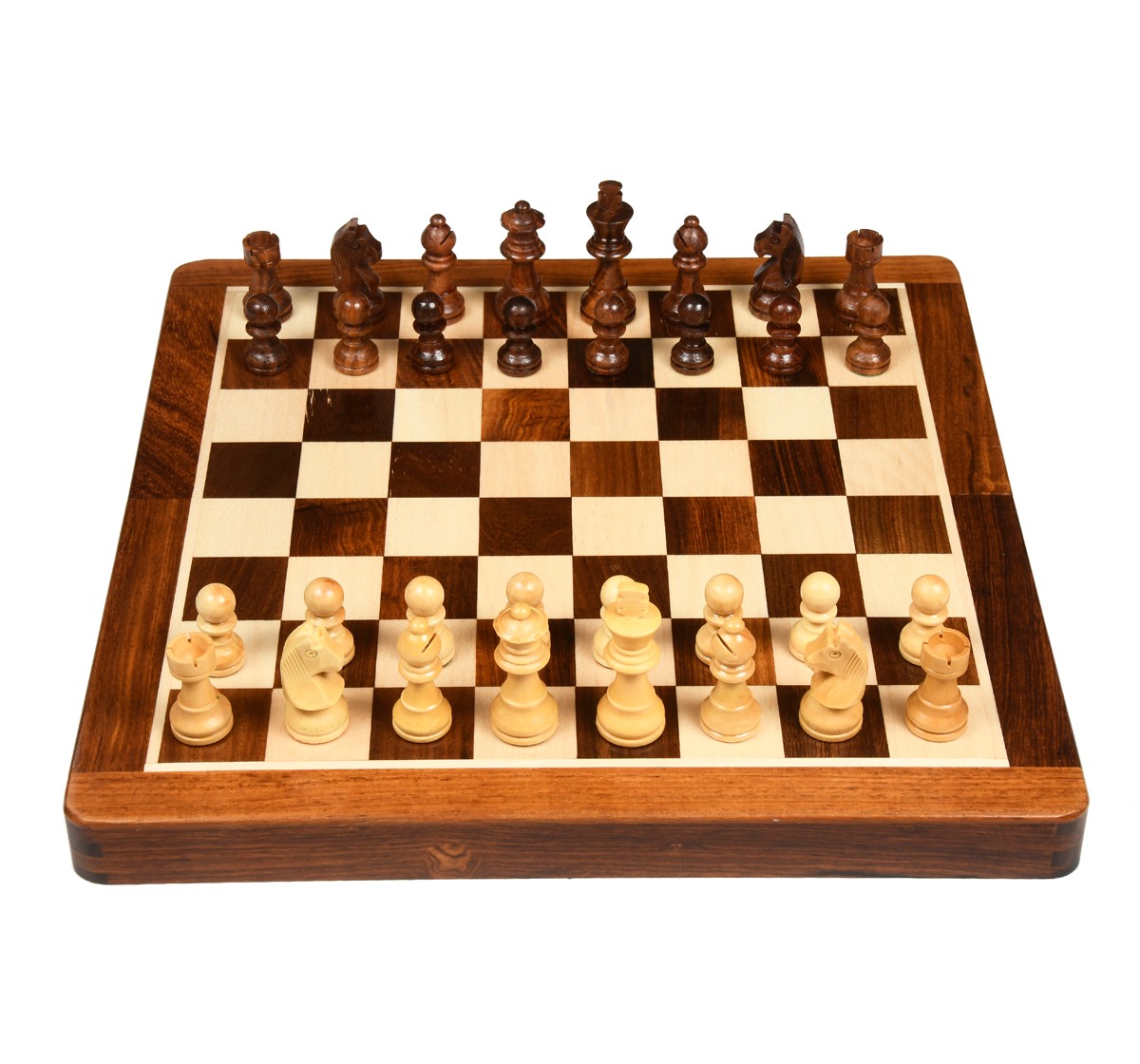 Hamleys 12 inches Wooden Travel Folding Sheesham Magnetic Chess Set for Kids 5Y+, Multicolour