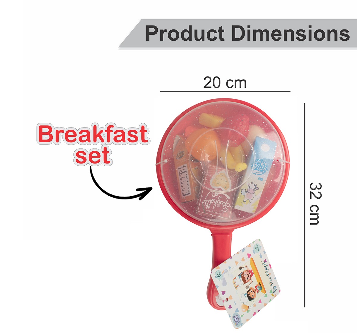Kingdom Of Play Breakfast set with Pan and 11 Pieces of different breakfast Multicolor 3Y+