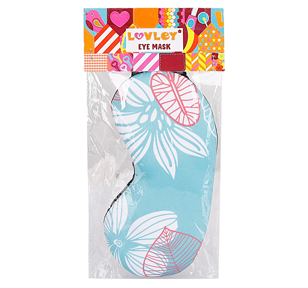 Luvley Green Floral Printed Eye Mask Printed Multicolour 3Y+