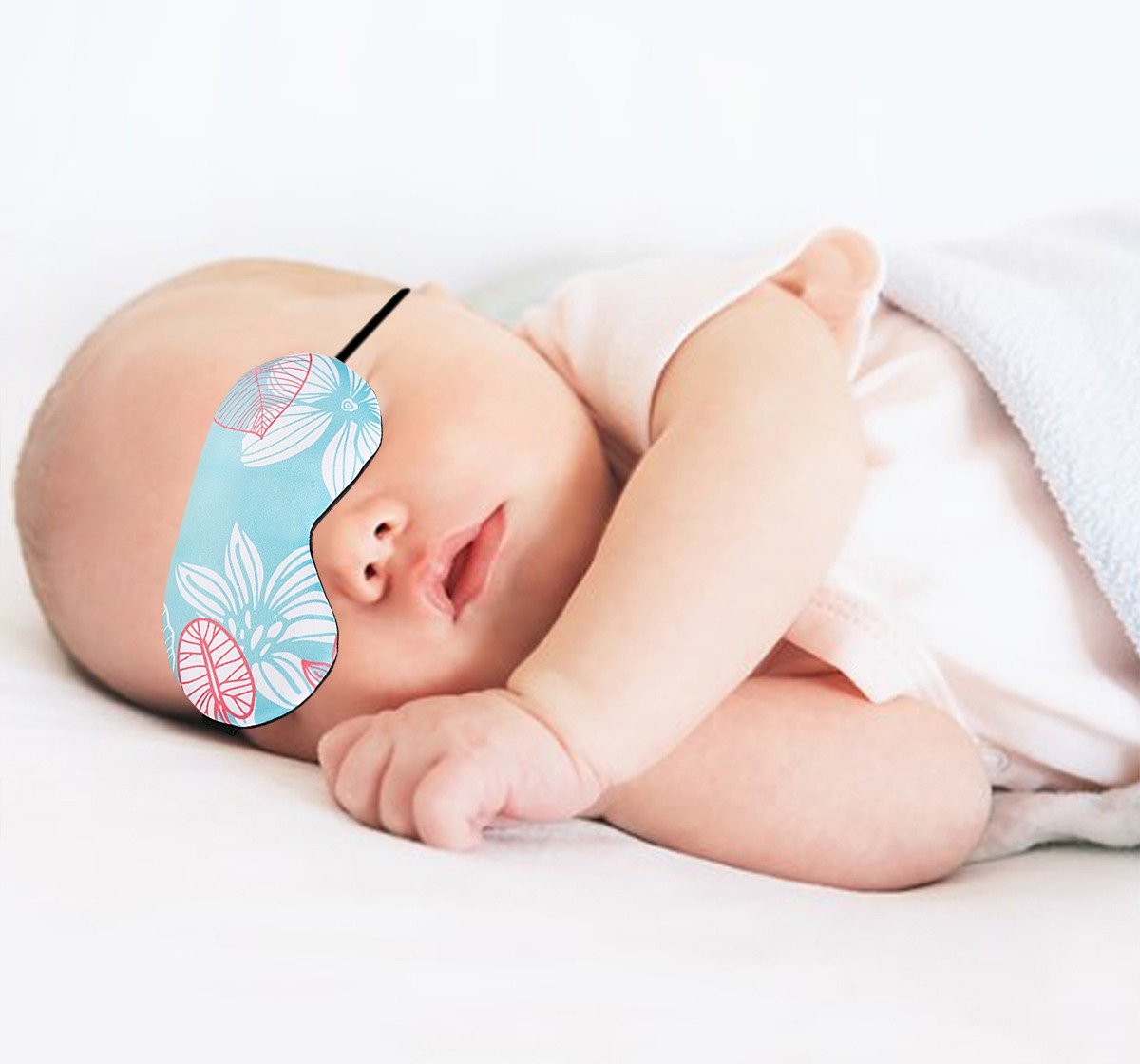 Luvley Green Floral Printed Eye Mask Printed Multicolour 3Y+