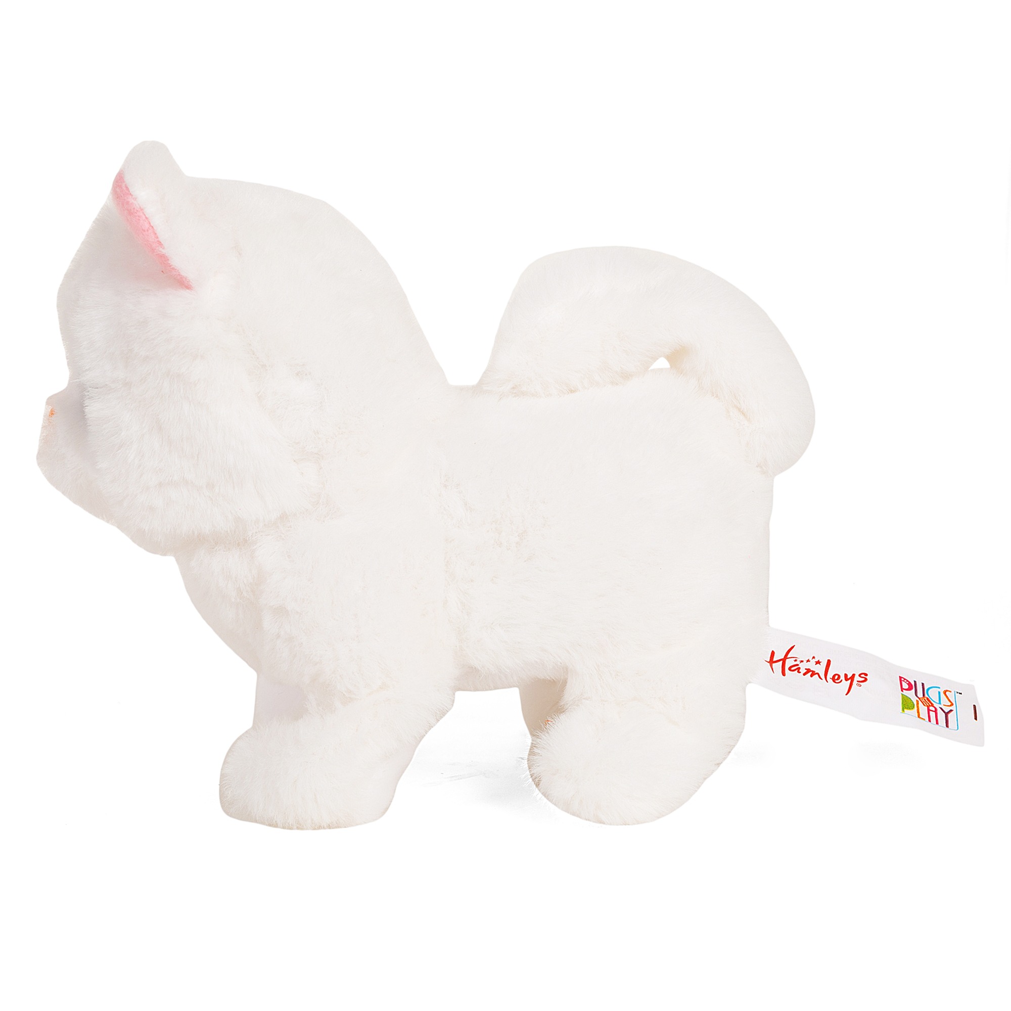 Hamleys Huggable Cuddly Casper Walking Cat Stuffed Toy, Soft Toys For Kids, Cute Plushies Purple, Multicolour, 3Y+