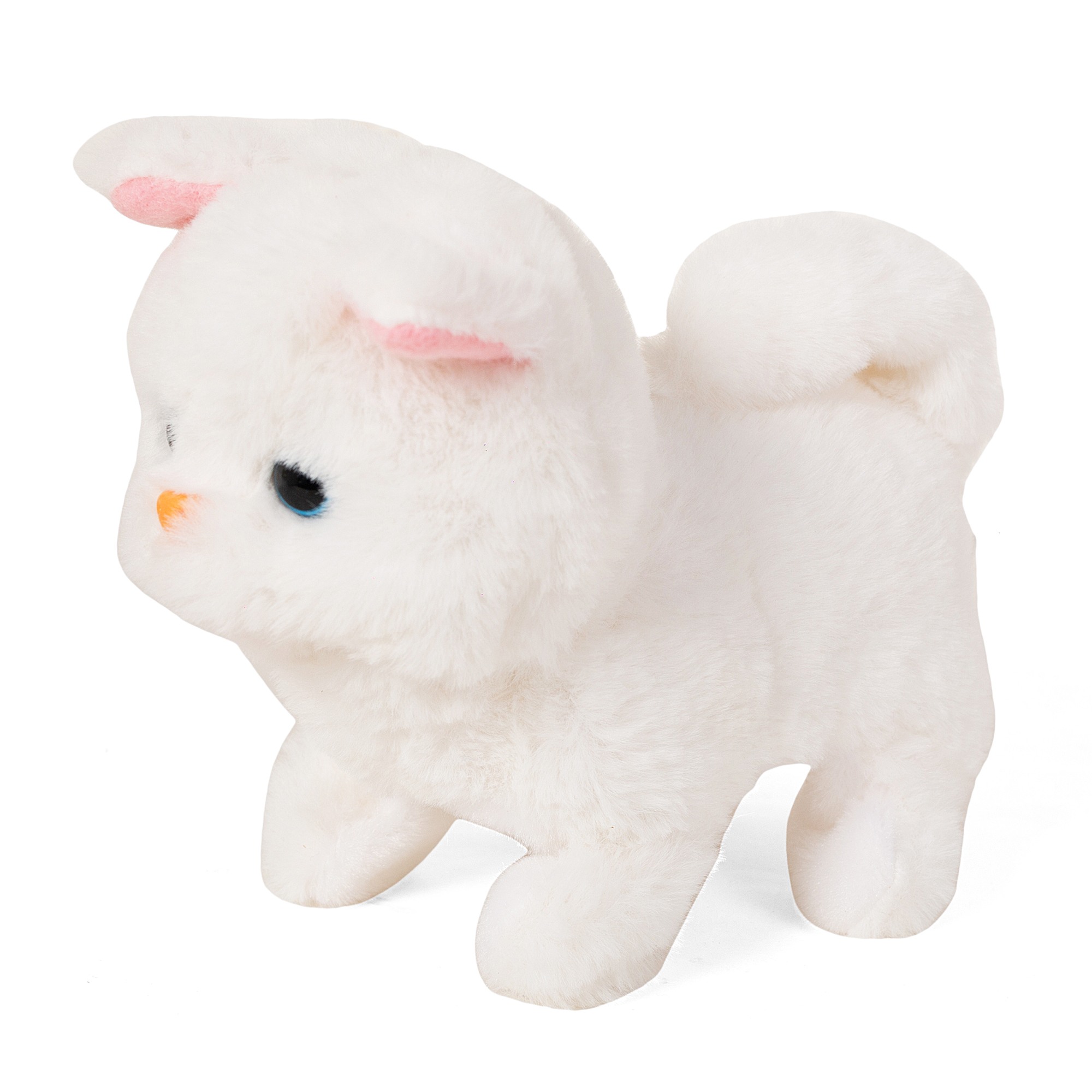 Hamleys Huggable Cuddly Casper Walking Cat Stuffed Toy, Soft Toys For Kids, Cute Plushies Purple, Multicolour, 3Y+