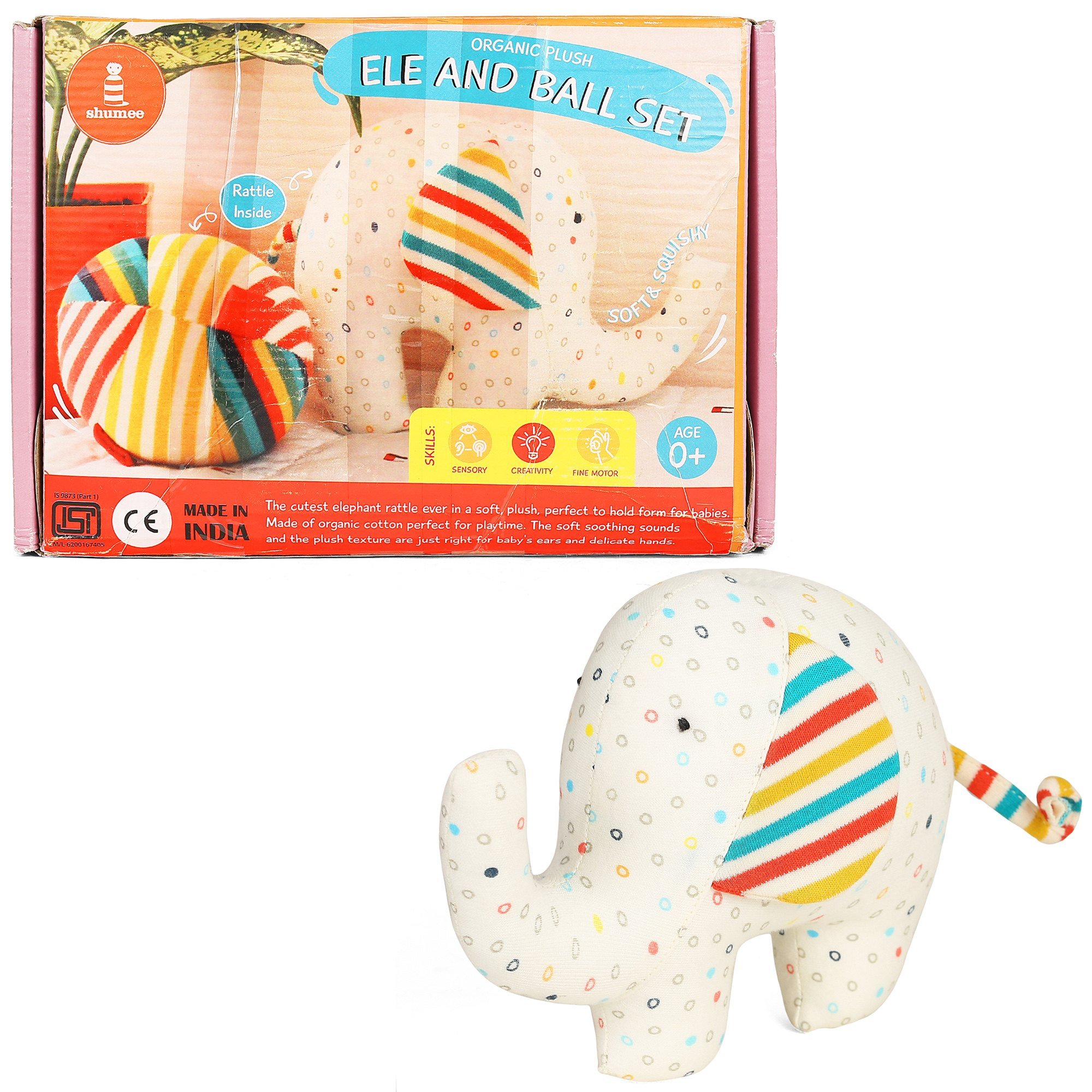 Shumee Organic Crochet Shaker Rattle Multicolour 0Y+