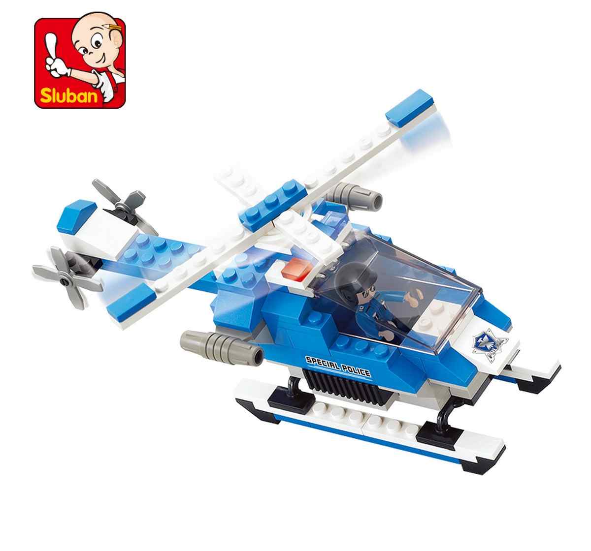 Sluban Armed Helicopter Plastic Building Block set of 133 pieces Multicolor 6Y+