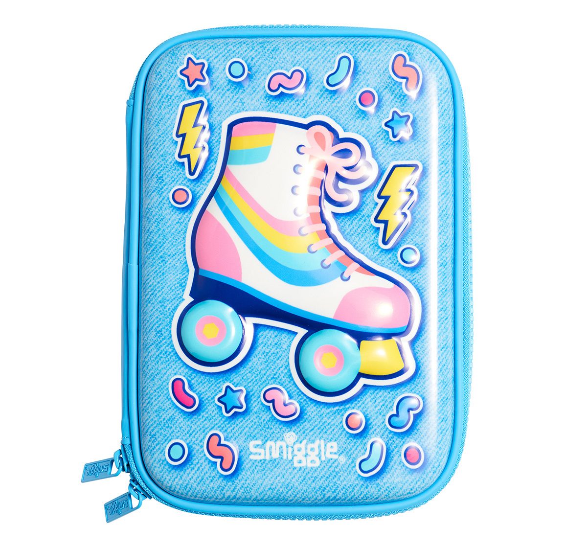 Smiggle Bright Side Hardtop Pencil Case School Stationary for Kids 3Y+, Multicolour