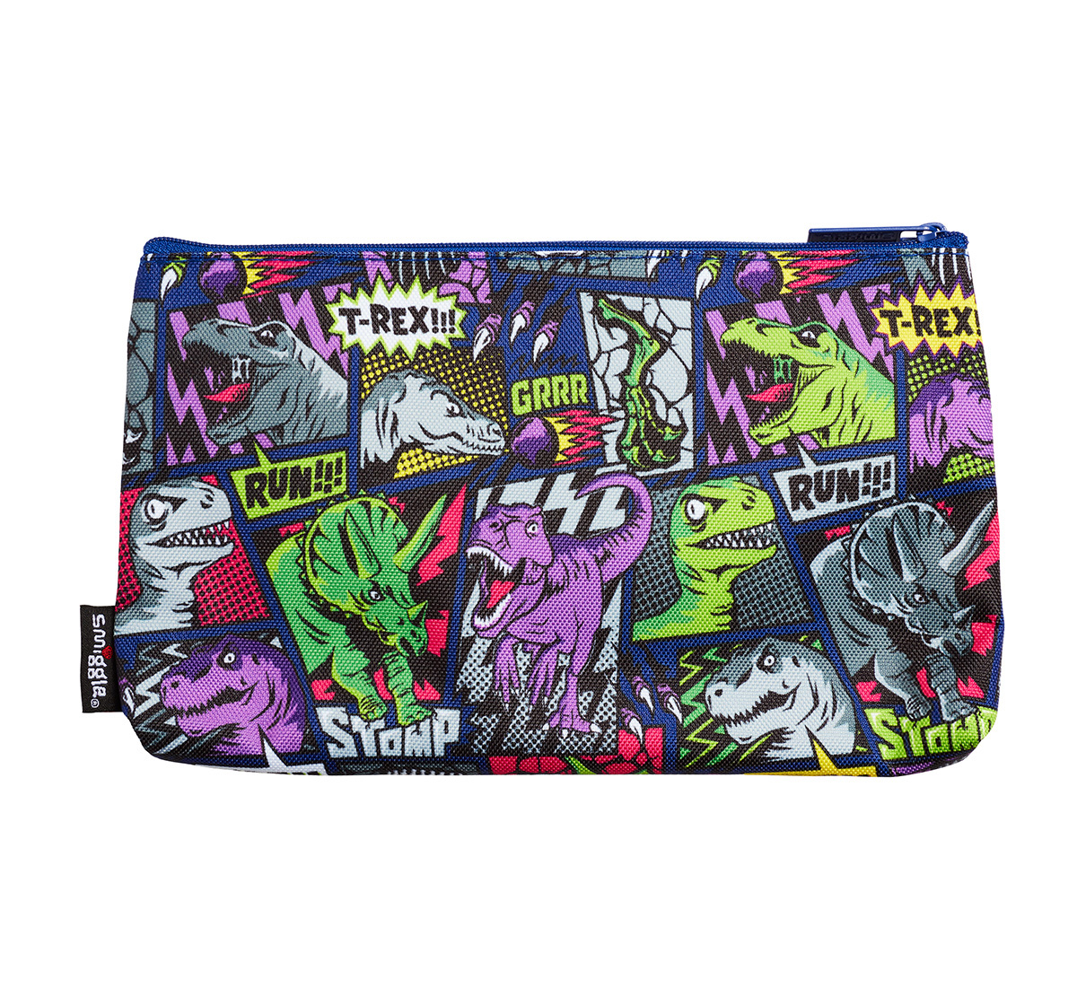 Smiggle Bright Side All Rounder Id Pencil Case for Kids 3Y+, Blue
