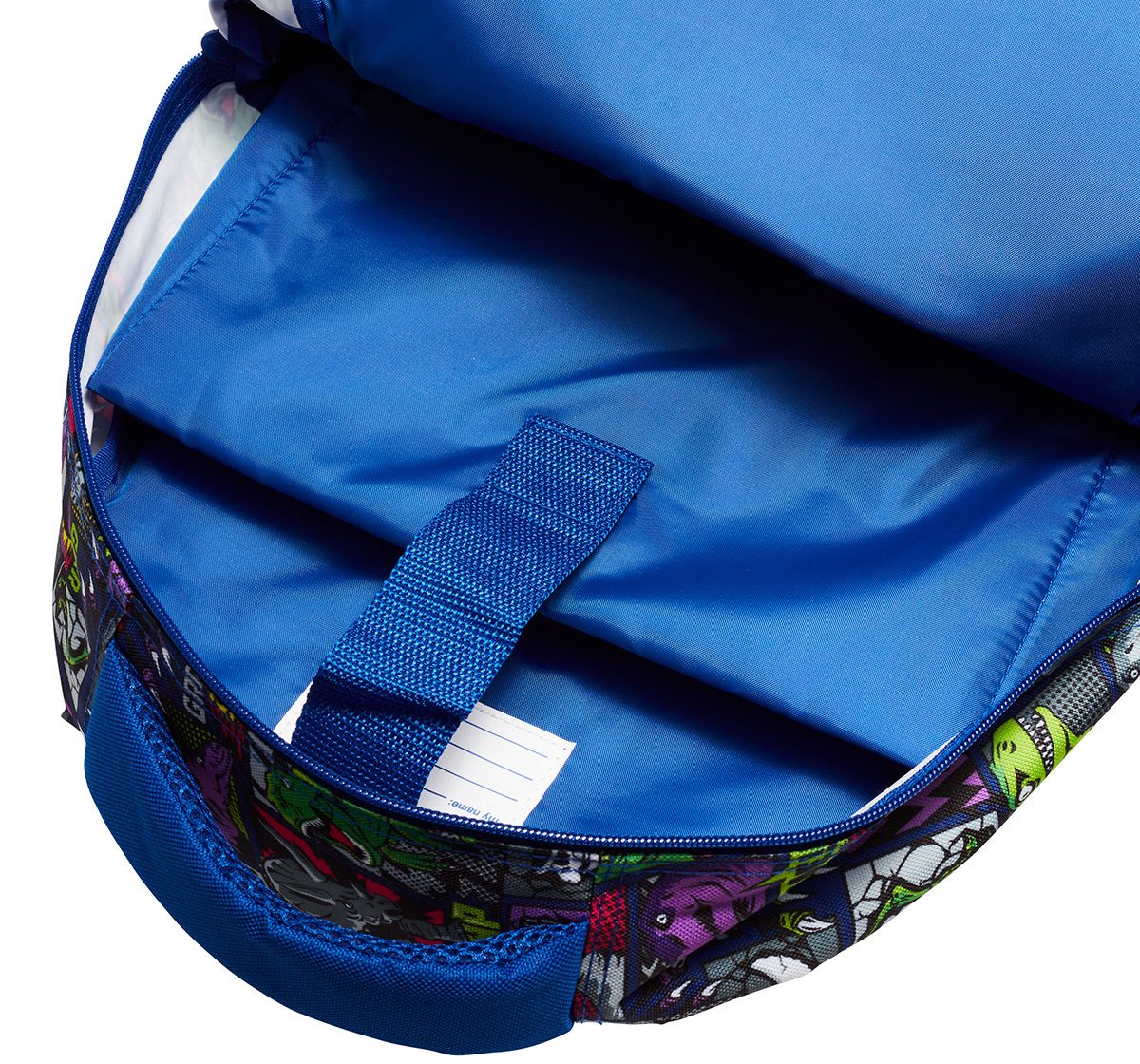 Smiggle Bright Side Classic Attachable Colourful printed bag for Kids 3Y+, Blue