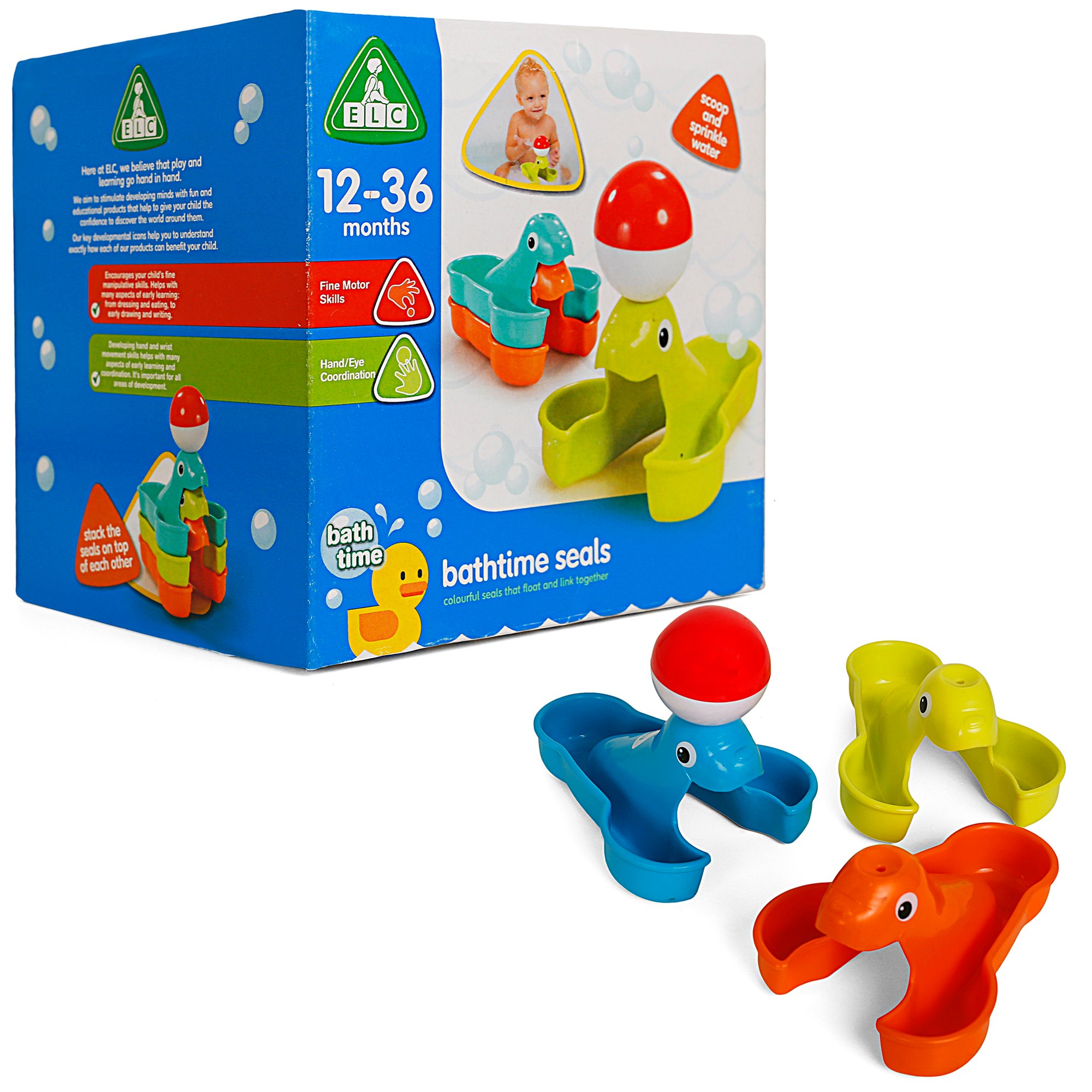 ELC Bathtime Stacking Seals Multicolour 12M+